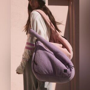 Free People Movement Cozy Carryall Sherpa Tote Bag Lilac Purple NWT Gift Idea